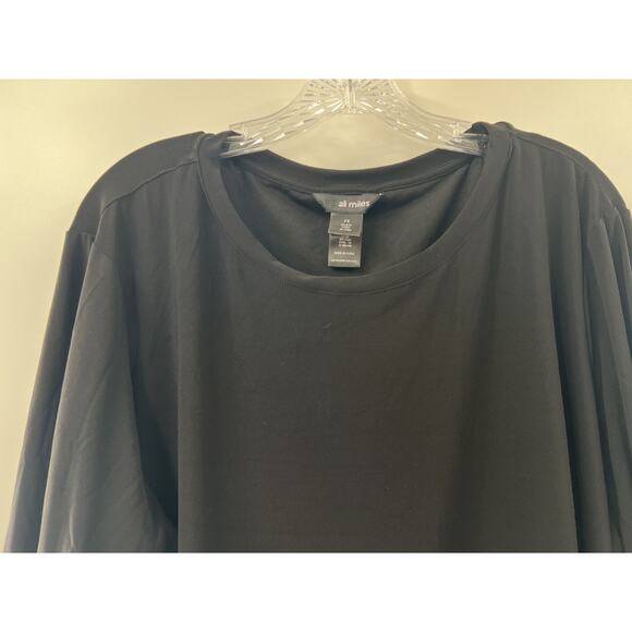 Ali Miles Women's Multicolor Black and Brown Tunic 3/4 Sleeve Shirt Size 2XL - Picture 2 of 8